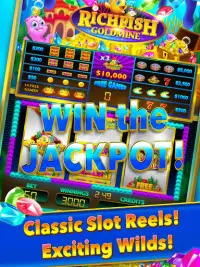 Rich Fish Gold Mine Las Vegas Slot - Slots Big Win Screen Shot 1