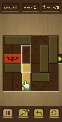Unblock Puzzle - Slide Red Wood Free Games Screen Shot 3