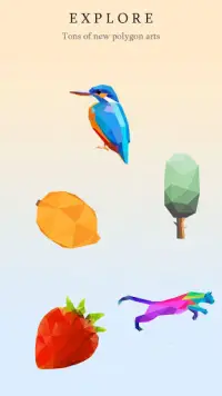 Low Poly Art - Color by Number free coloring Screen Shot 4