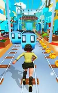 Es putri Subway: salju terburu-buru Runner Screen Shot 7