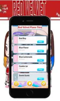 Red Velvet Piano Tiles Game Screen Shot 1