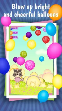 Candy Raccoon: Pop Balloons Screen Shot 1