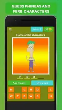 Guess Phineas And Ferb Characters Game Quiz Screen Shot 2