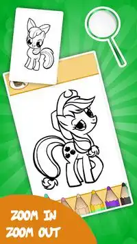 Pony Little for Coloring Book Game Screen Shot 0
