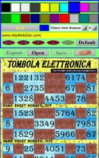 Tombola Elettronica Freeware Screen Shot 6