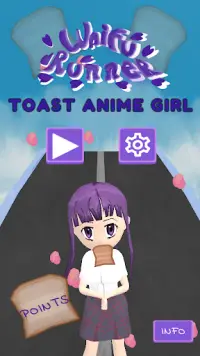 Waifu Runner - Toast Anime Girl Screen Shot 0