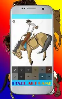 Cavallo Disegna Colore per numero Pixel Art 2018 Screen Shot 2