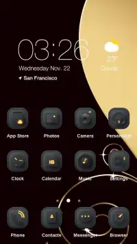 Black & Gold - Launcher Theme Screen Shot 0