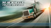 3D 18 wheels truck driver Screen Shot 0