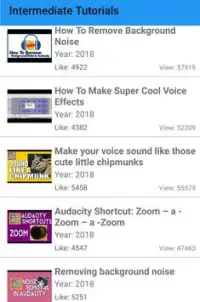 Video Audacity tutorials Screen Shot 1