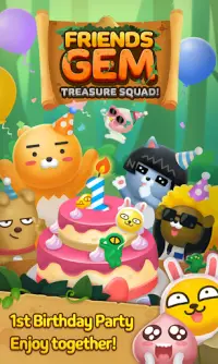 Friends Gem Treasure Squad! : Match 3 Free Puzzle Screen Shot 2