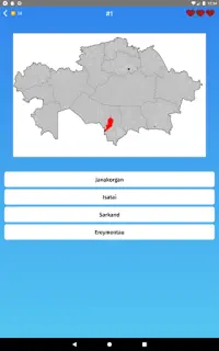 Ilçeleri bul: Kazakistan - Harita oyunu. Screen Shot 8
