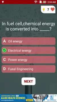 Power Engineering Quiz Screen Shot 2