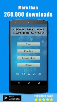 Capitals Quiz - gra geograficzna Screen Shot 0