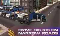 Police camion auto transporter Screen Shot 1