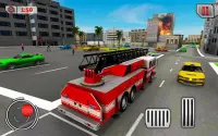 비행 소방관 트럭 변형 로봇 게임 Screen Shot 15