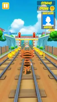 Subway Pet Talking Cat Run Screen Shot 0