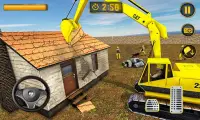Wrecking simulateur de grue 2019:maison jeu mobile Screen Shot 0