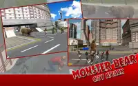 Urso Monster: Cidade de ataque Screen Shot 2