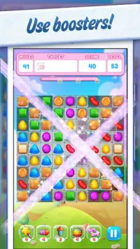 Sweet Candy Yummy 🍮 Color Match Crush Puzzle Screen Shot 2