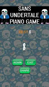 Sans Undertale Piano Tiles Screen Shot 2