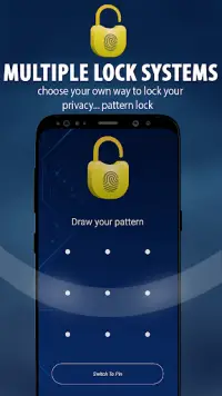 Fingerprint Lock ,Pattern lock,App Lock,Call lock Screen Shot 1