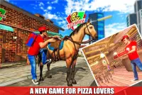entrega de pizza a caballo montado 2018 Screen Shot 4