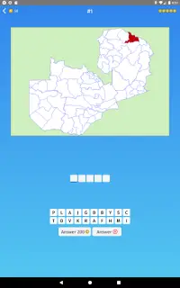 Zambia: Regions & Provinces Map Quiz Game Screen Shot 7