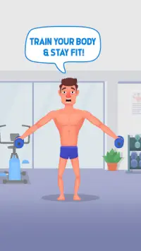 Tough Muscle Man- Gym Clicker Game Screen Shot 0