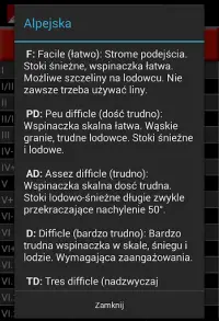 Wspinaczkowe Skale Trudności Screen Shot 4