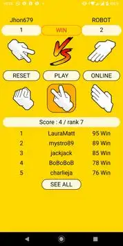 Tijeras Rock Paper en línea Screen Shot 1
