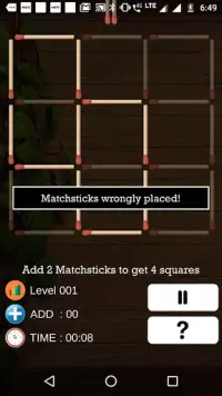 Matchstick Match Puzzle Game Screen Shot 4