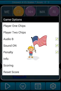 Connect 4 US States Screen Shot 7