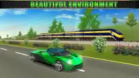 Car vs  Train Real Racing Simulator Screen Shot 0