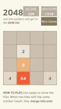 2048 game Screen Shot 1