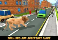 Wild Lion City Rampage: Animal Attack Games Screen Shot 9