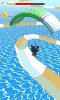 Waterpark io Animals 3D slide race game Screen Shot 1