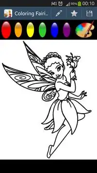 Fairies & Pixie coloring pages Screen Shot 1