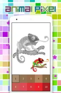 Coloriage Animal Pixel Art, Par numéro Screen Shot 1