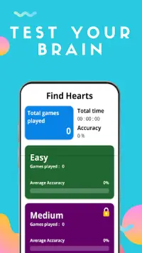 Find Hearts: Brain Training Game Screen Shot 2