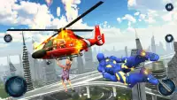 Flying Iron Robot Superhero Fighting City Rescue Screen Shot 0