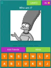 The Simpsons Character Quiz Screen Shot 3