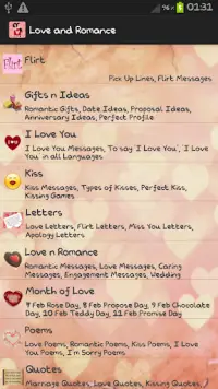 Love Letters & Romantic Quotes Screen Shot 0