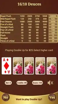 16/10 Deuces Poker Screen Shot 2