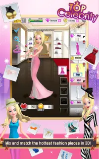 Top Celebrity: 3D Fashion Game Screen Shot 1