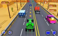 блочный машина шоссе гонщик: движение гонки игра Screen Shot 6