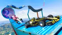 Formula Car Stunts GT Racing - mega Ramp Mobil Screen Shot 3