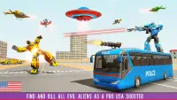 Bus Robot Car War - Robot Game Screen Shot 1