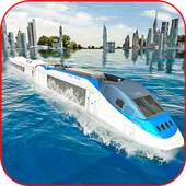 Train flottant surfer de l'eau