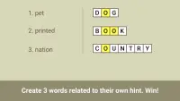 Trio Crossword - Word Puzzle Screen Shot 1